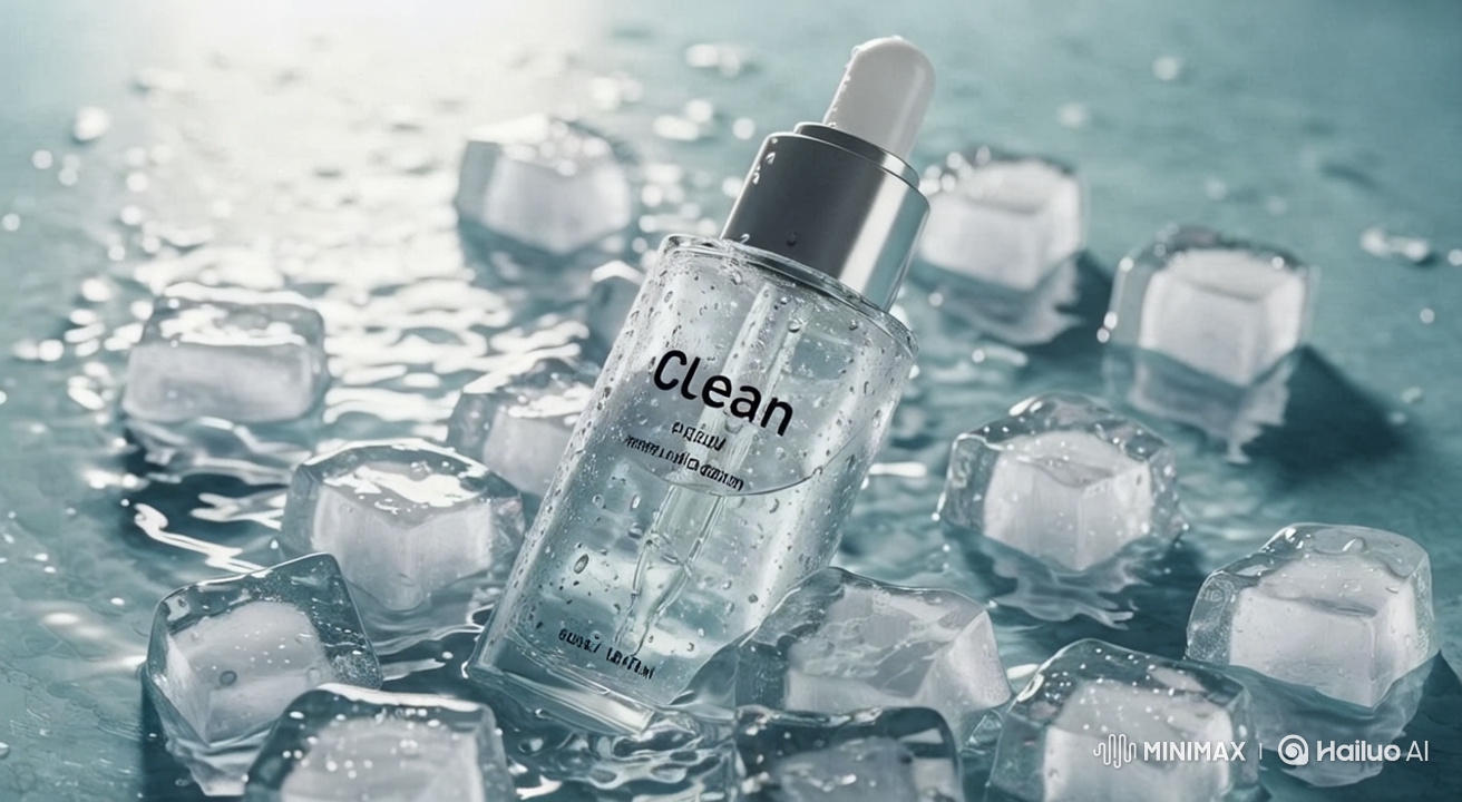 Luxurious Serum Bottle Display in High-Fashion Cinematic Scene