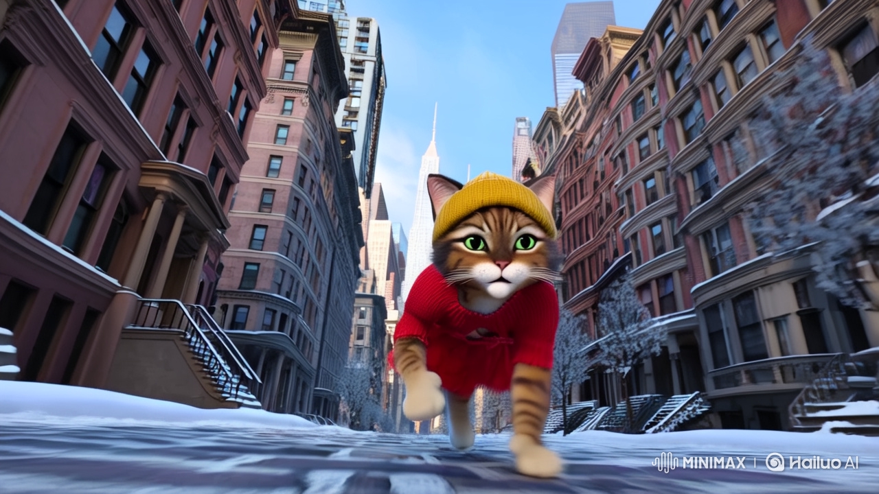 Anthropomorphic Kitten's Manhattan Dash: A Cinematic POV