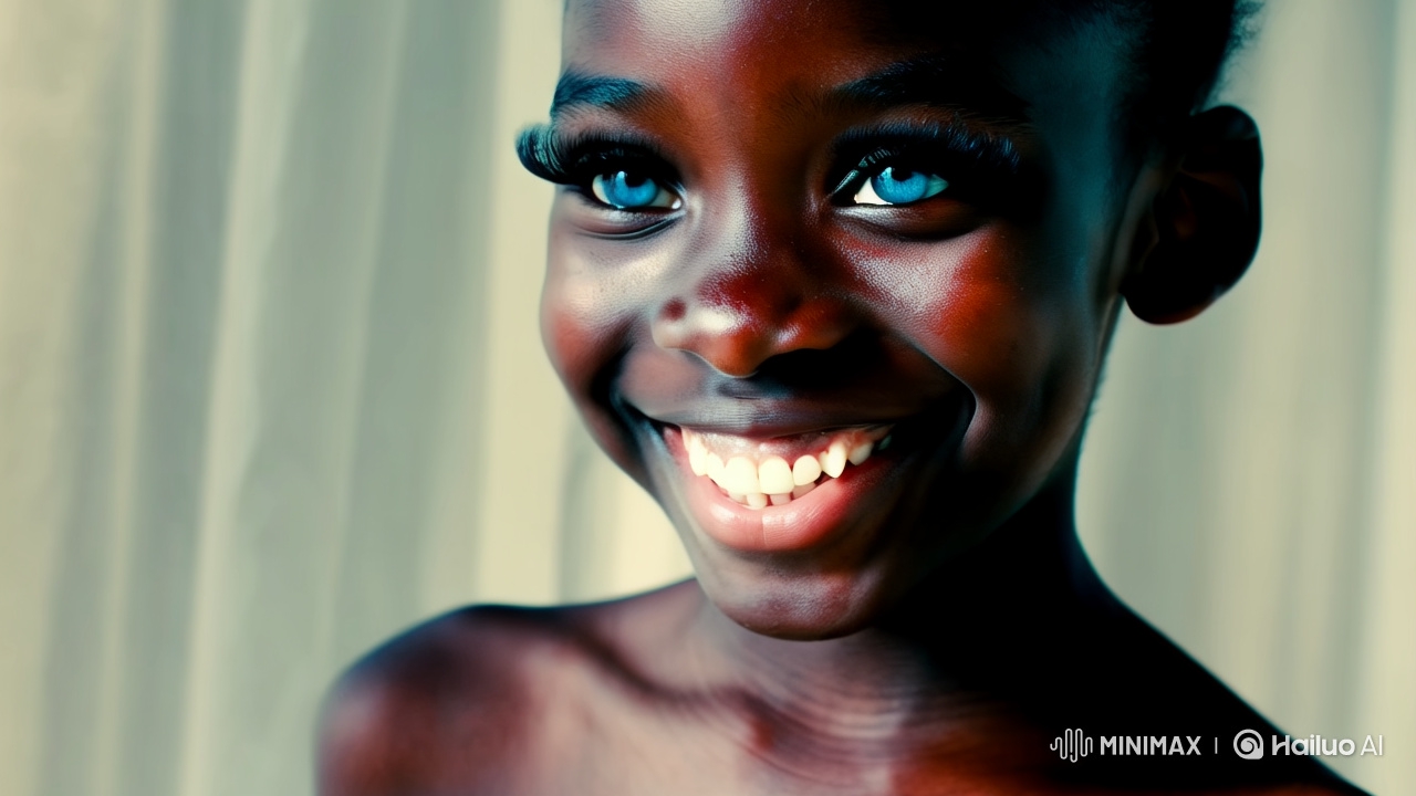 Enchanting Portrait of a Dark-Skinned Girl