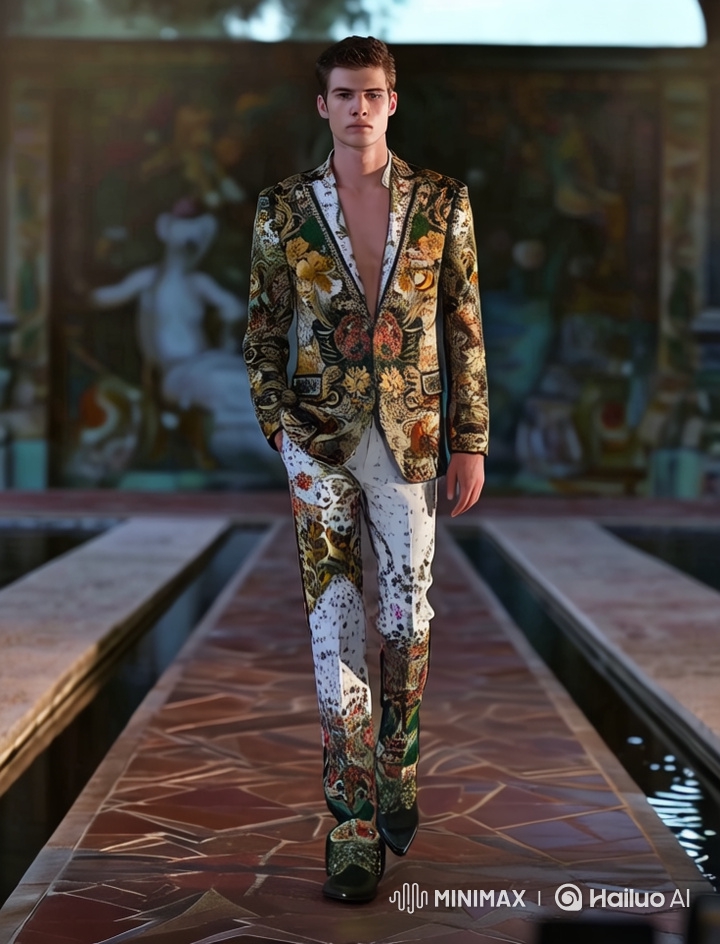 Stylish Catwalk Showcases Model's Poise and Authenticity