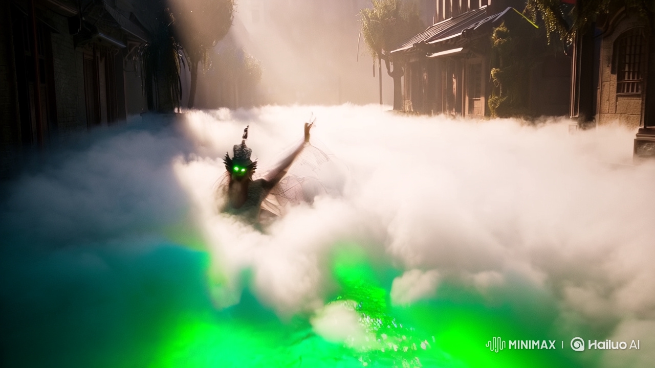 Mist-Enveloped Qilin in Cinematic Elegance