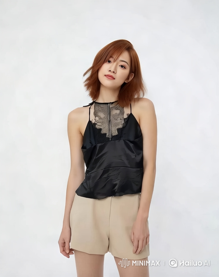 Model Showcases Elegant Outfit in Chic Home Dressing Room
