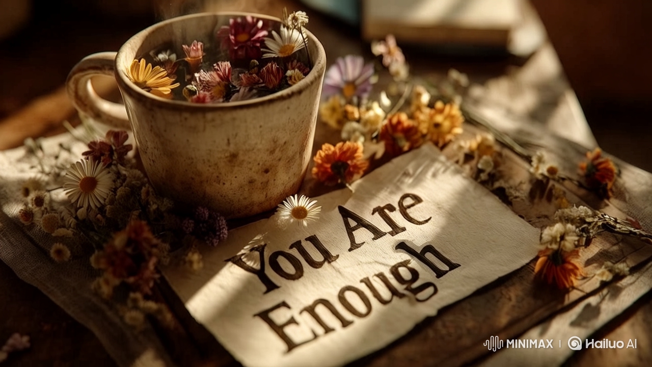 Vintage Aesthetic Animated Teacup with Heartfelt Message