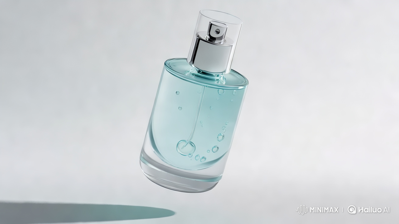 Evocative Transition Through Perfume Bottle's Luxurious Journey