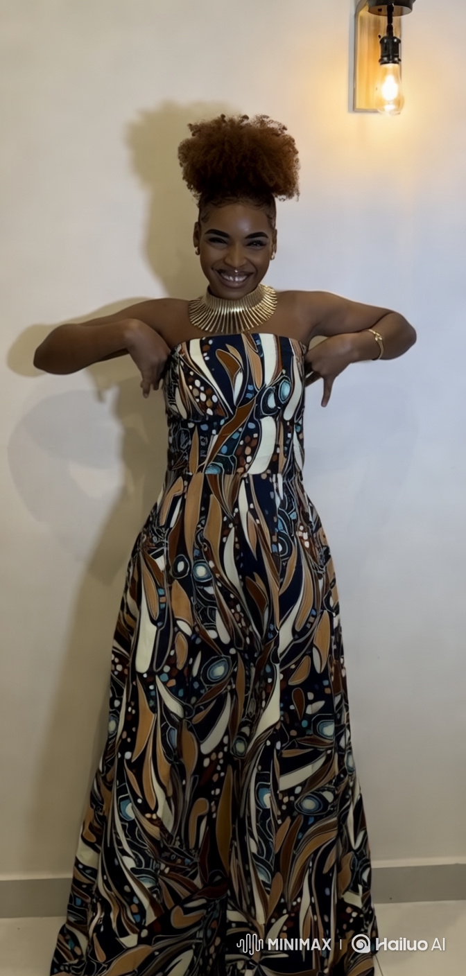 Woman in Vibrant Dress Runs with Zebras