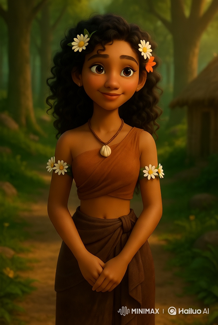 Serene Tribal Woman Amidst Natural Beauty