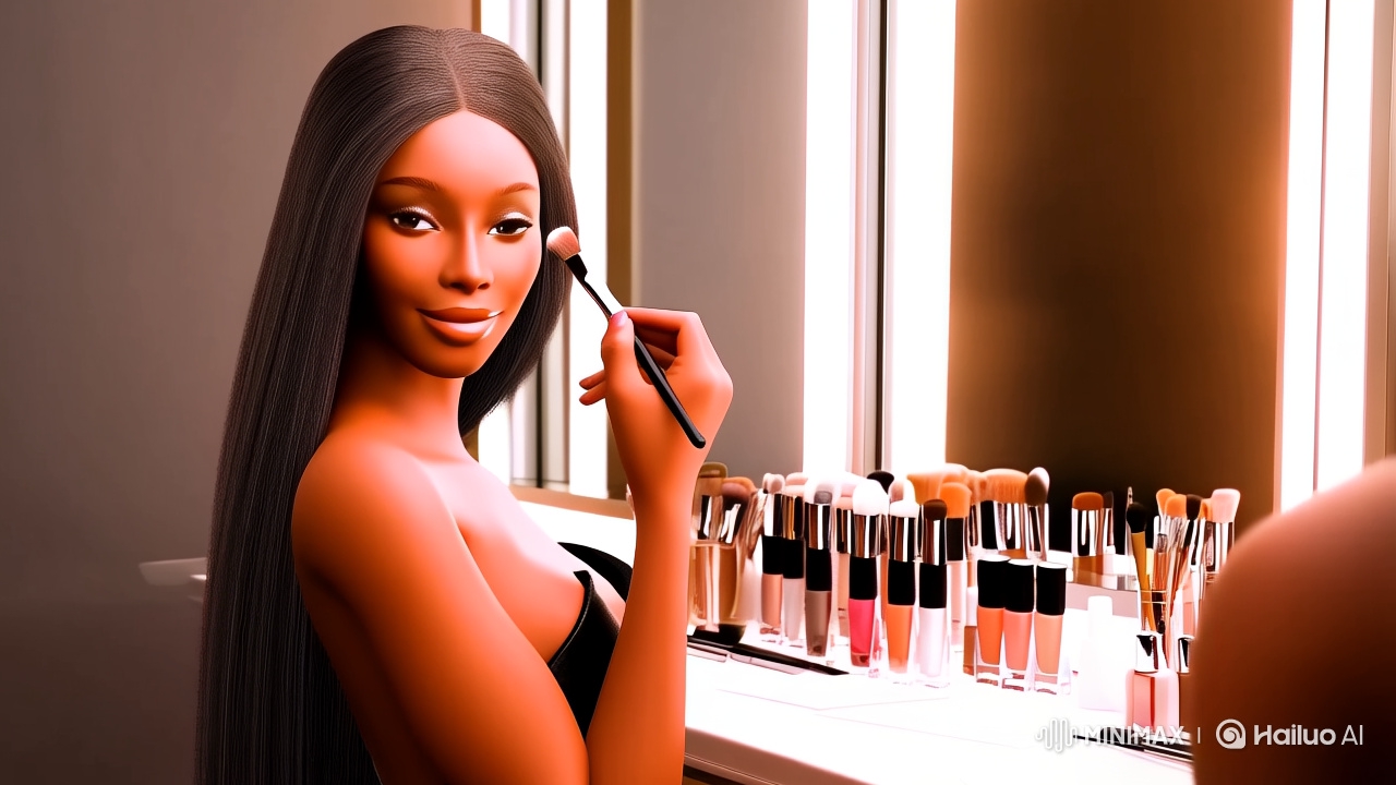 Luxurious Fashion Model Prepares with L'Oréal Makeup