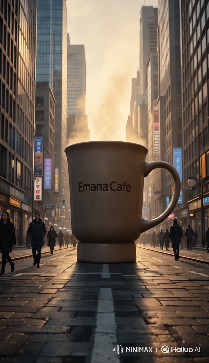 Emana Cafe Mug: Cinematic Sunset Boiling Scene