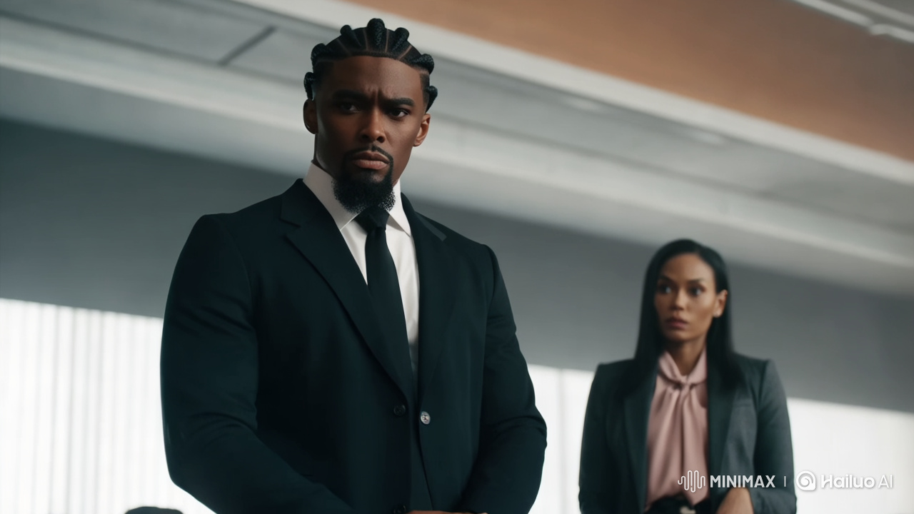 Intense Photorealistic Courtroom Drama with Focused Characters