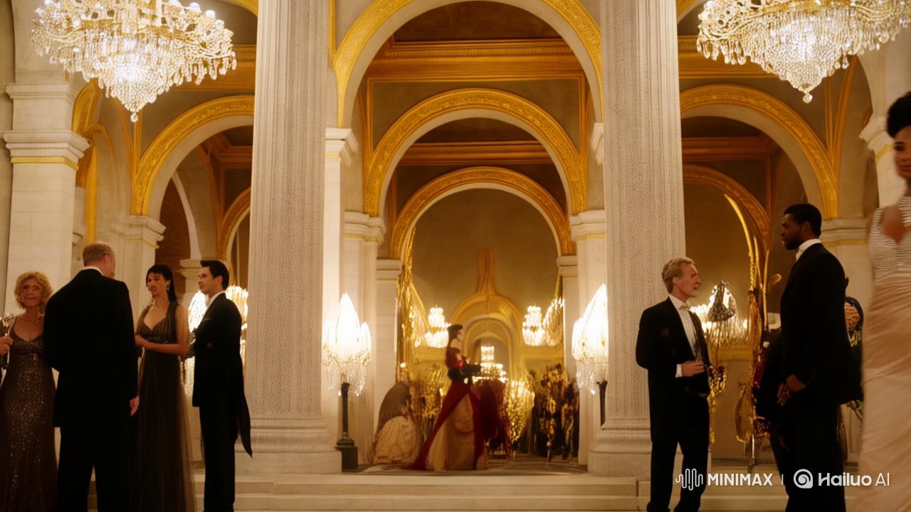 Elegant Gala: Grand Entrance of a Stately Beauty