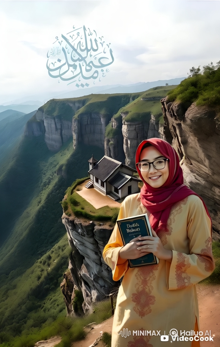 Mountain Peak: Girl, Hadith Bukhari, and Scenic Beauty