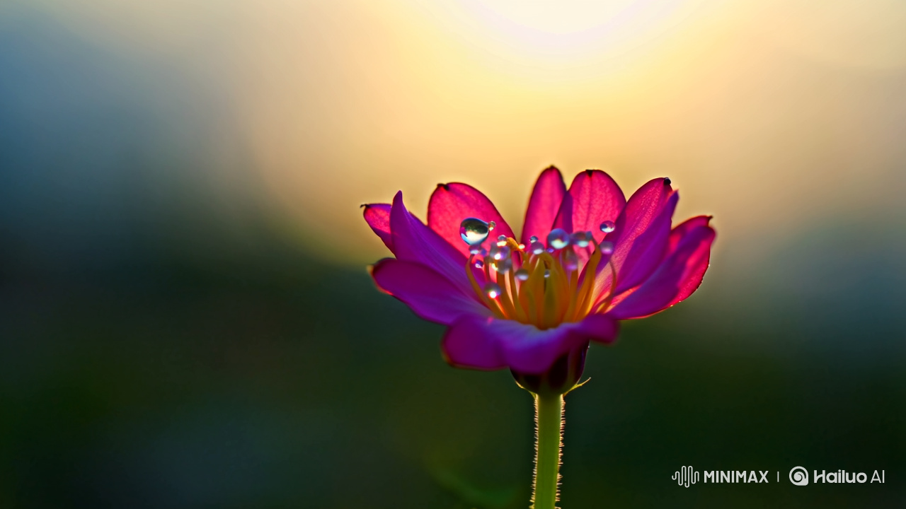 4K Bloom: Morning Petal Unfolding in Serenity