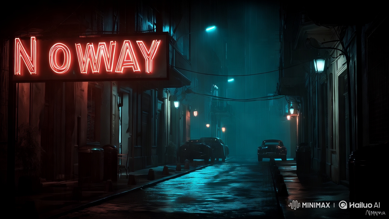 Noir Alley: Rainy Night with Slow Cinematic Zoom