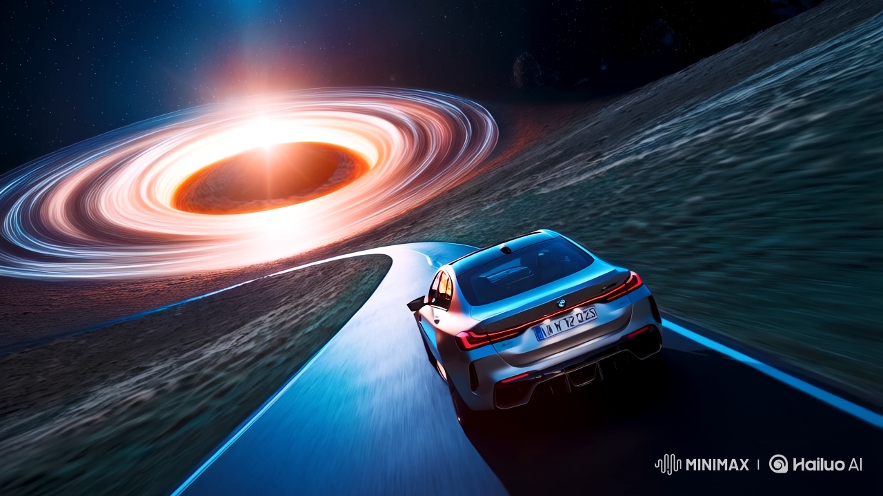 BMW M5 Navigates a Black Hole in Cinematic 8K Detail