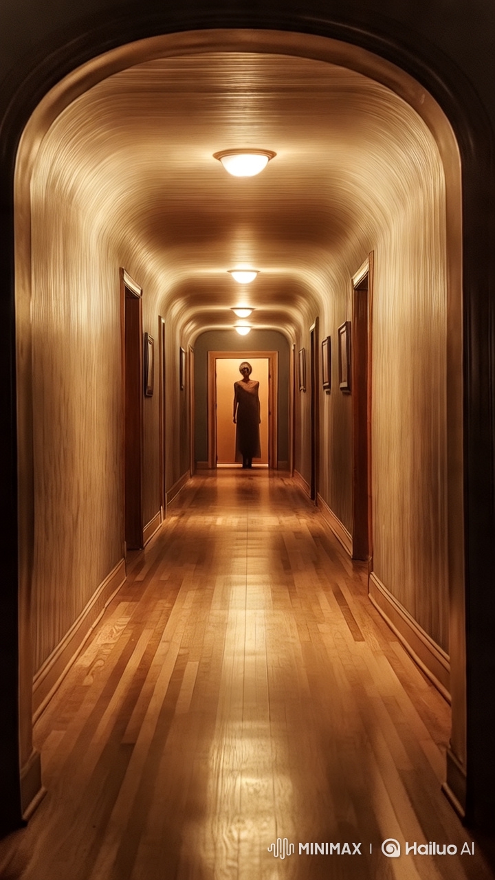 Victorian Hallway: Witch's Playful, Goofy Encounter