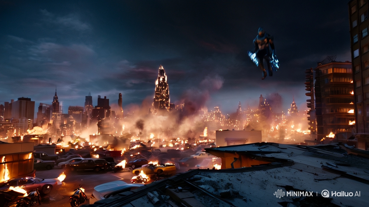 Armored Warrior Navigates Dystopian Night in Cinematic Glory