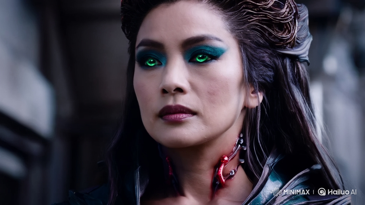 Ethereal Beauty: Cyberpunk Female Character Close-Up