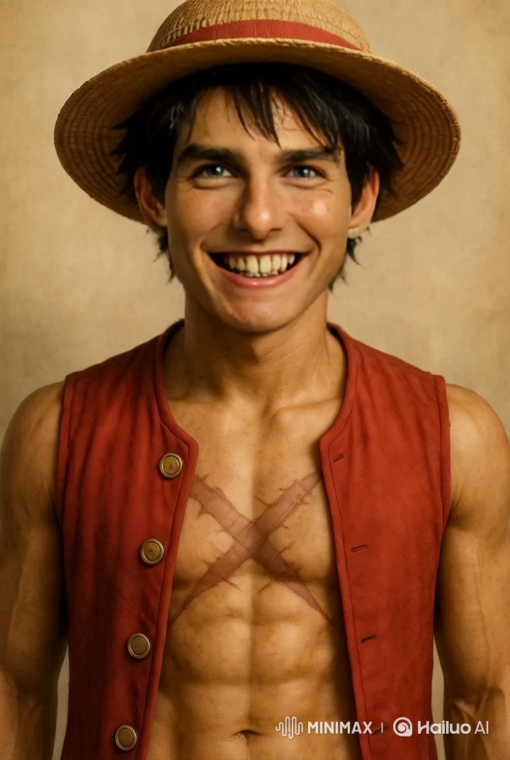 Close-up Portrait of a Muscular Man in Red Vest
