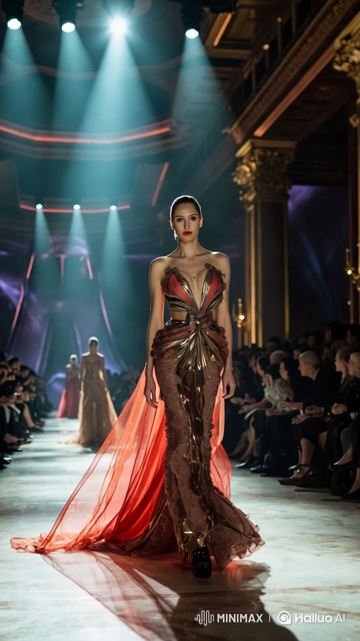 Luxury Fashion Show: Russian Model in Avant-Garde Couture