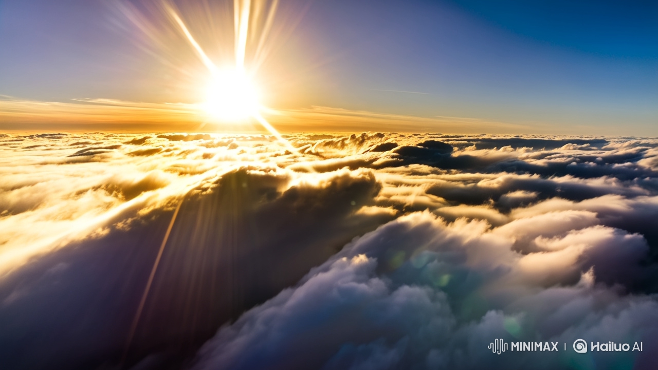 Heavenly Sky: 8K Cinematic Flight Through Sunlit Clouds