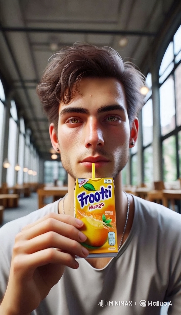 Urban Café: Man Refreshes with Frooti Sip