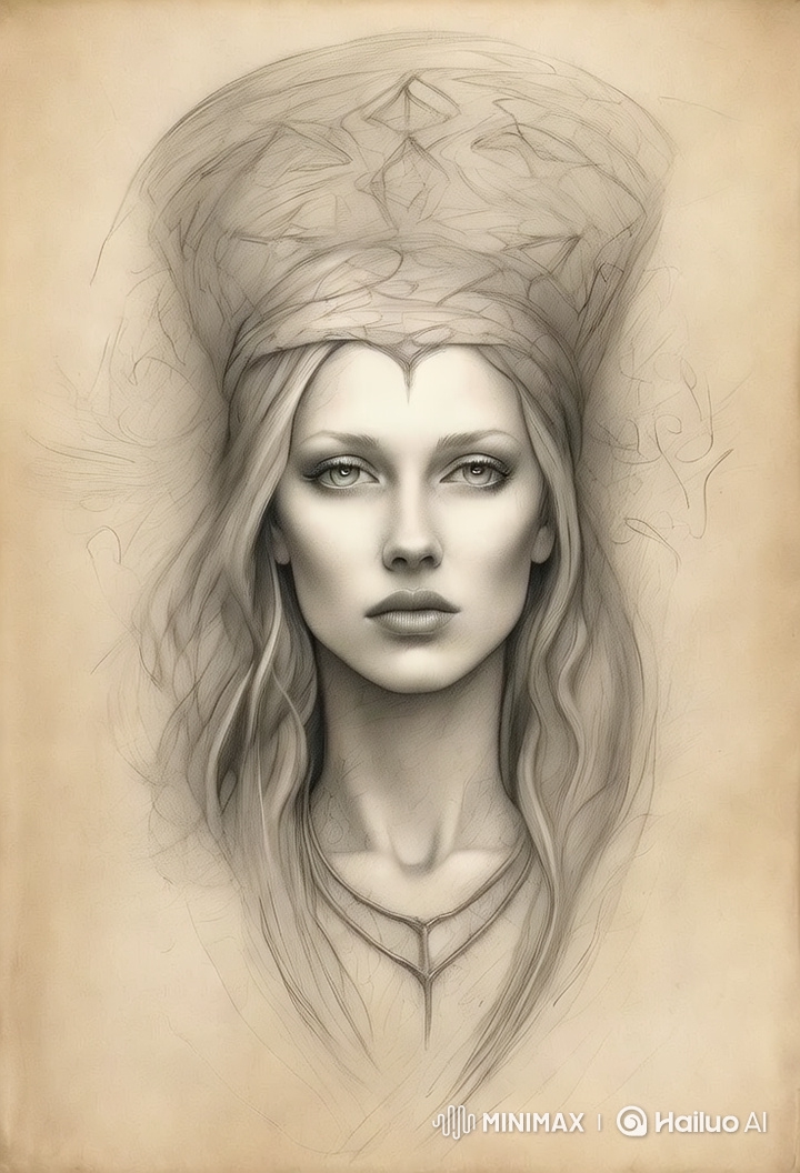 Serene Portrait of a Graceful Woman