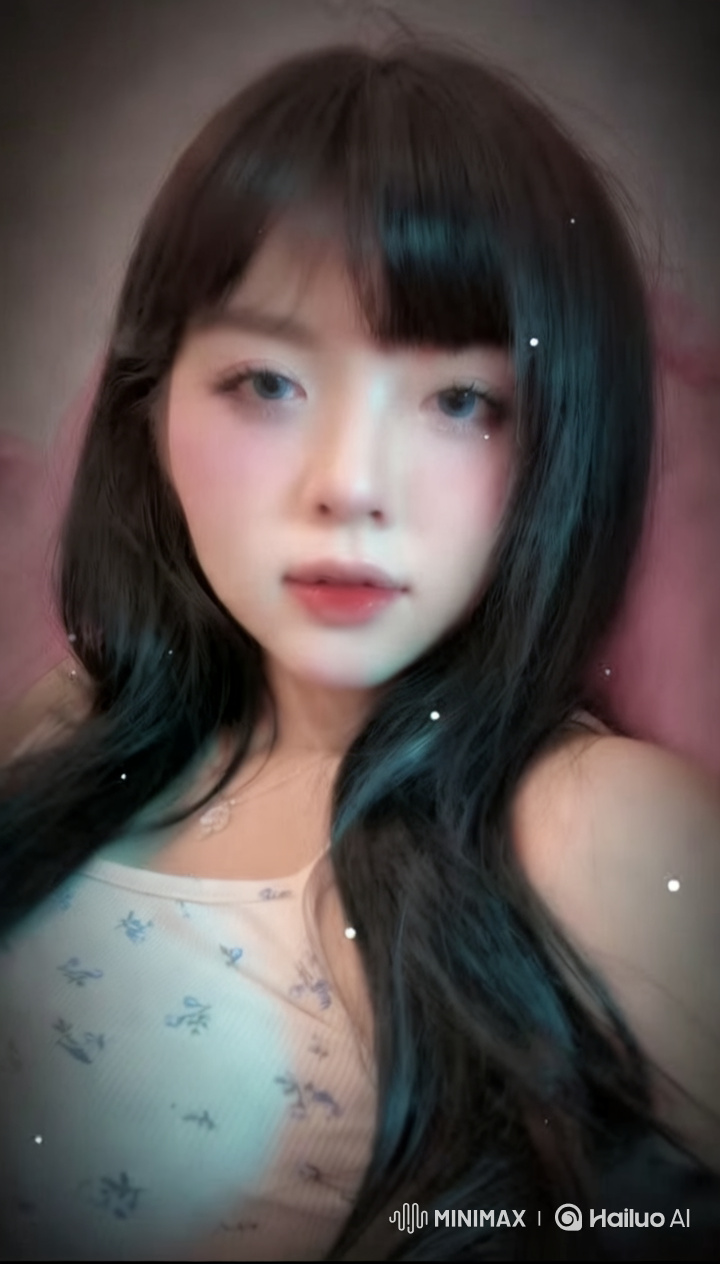 Aesthetic Portrait of a Serene Woman with Gentle Movements