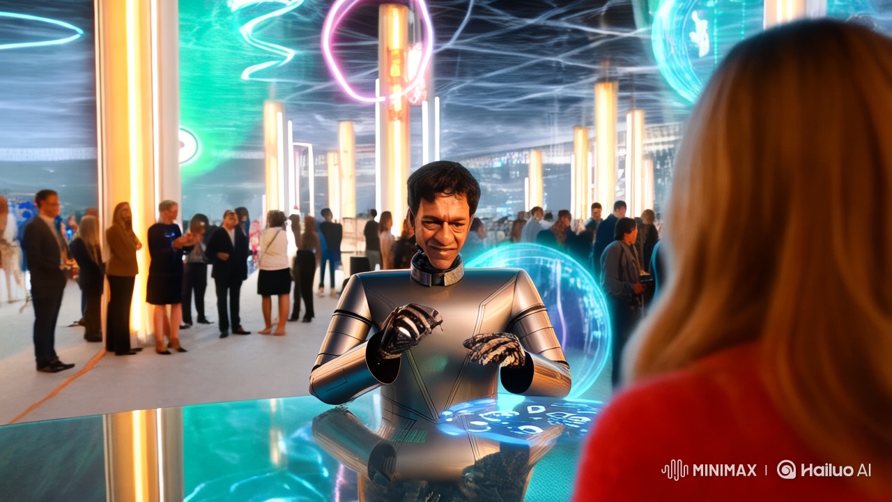 Futuristic Robot Showcases AI at Shanghai Tech Expo