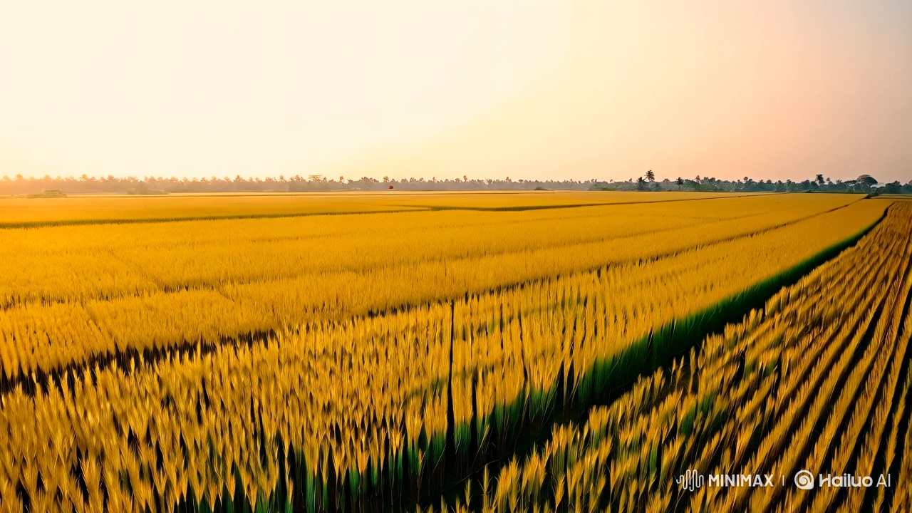 Golden Rice Fields: Melody of Peace and Hope