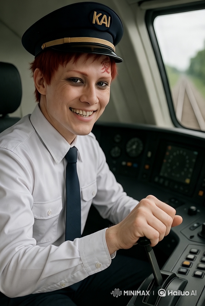 Anime-Inspired Conductor Accelerates Train in Cinematic 4K