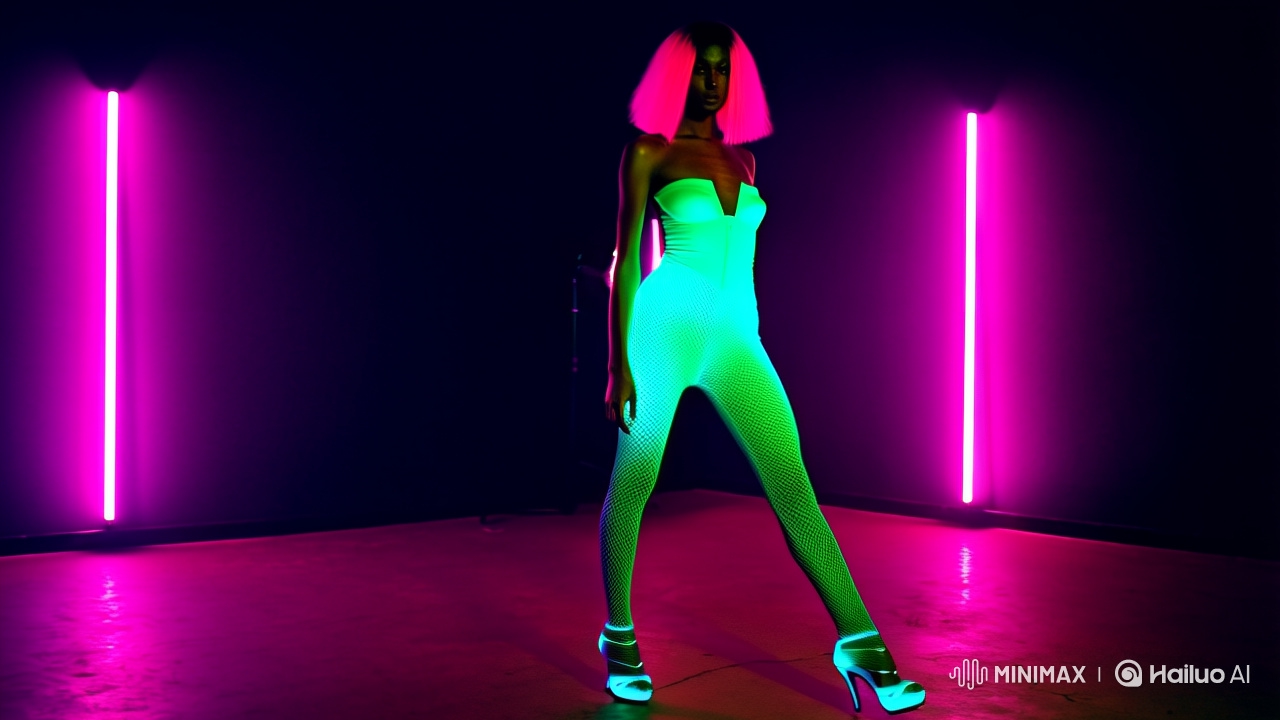 Futuristic Fashion Model Showcases Edgy Cyberpunk Aesthetic