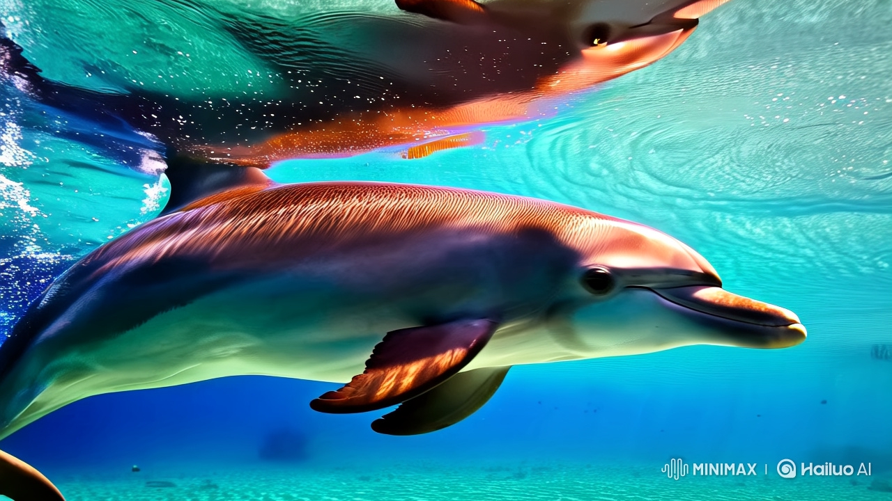 Tranquil Dolphin Swim in Ultra-Realistic 4K Underwater Cinematic Video