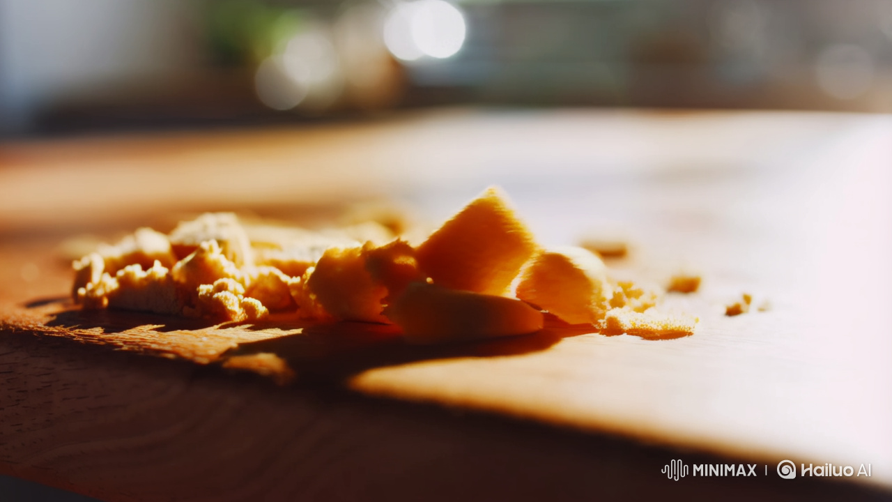 Golden Bread Crumbs Cascade with Aesthetic Warmth