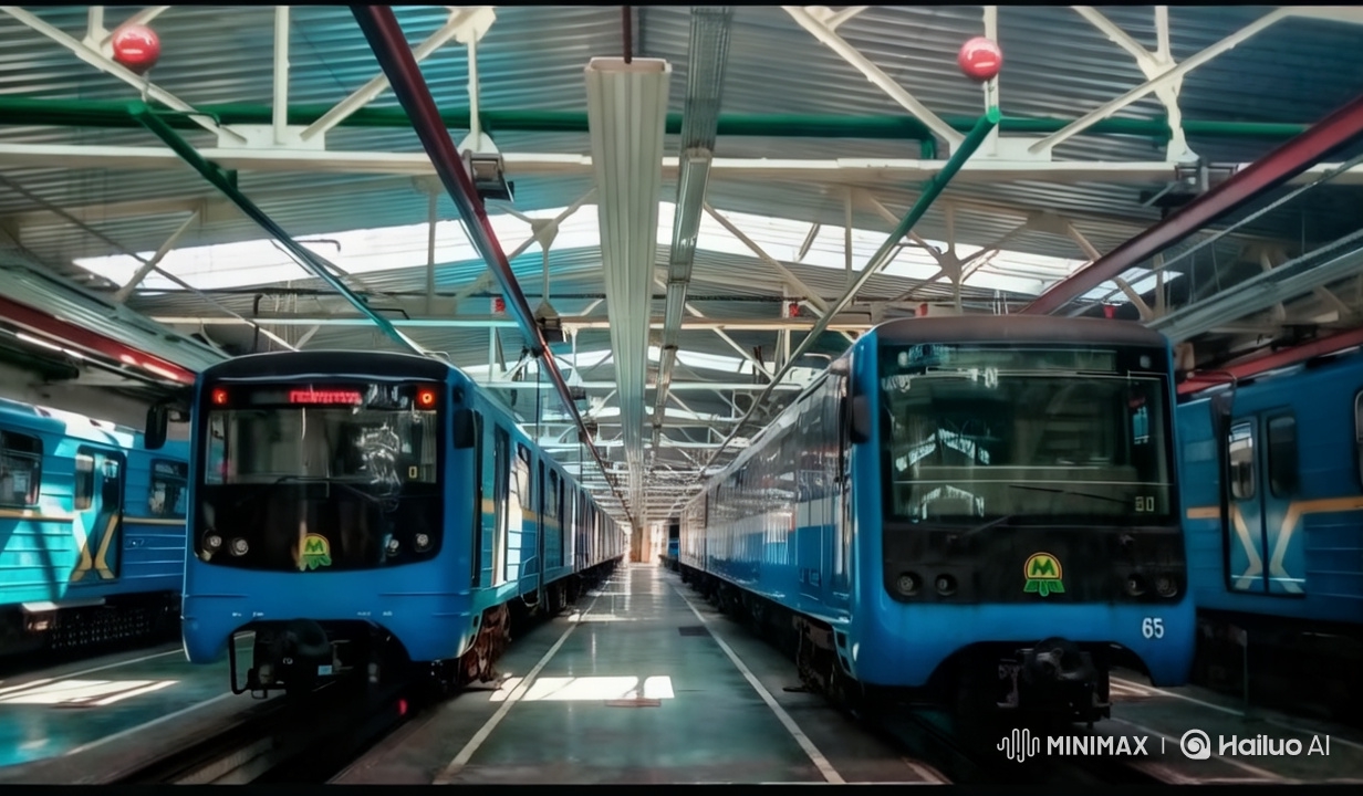 Modern Trains Meet Urban Decay in Cinematic Metro Scene