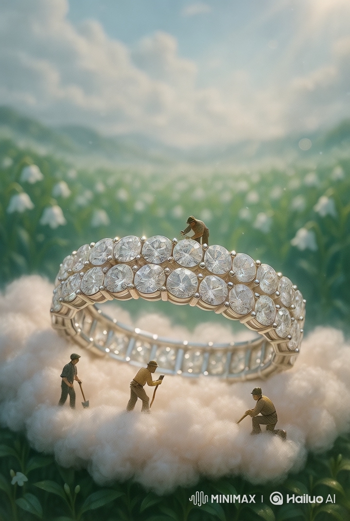 Miniature Craftsmen Polish Diamond Bracelet in Dreamy Valley