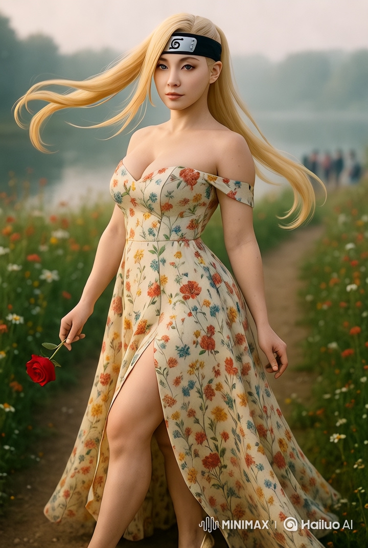 Romantic Morning Walk of the Blonde Kunoichi