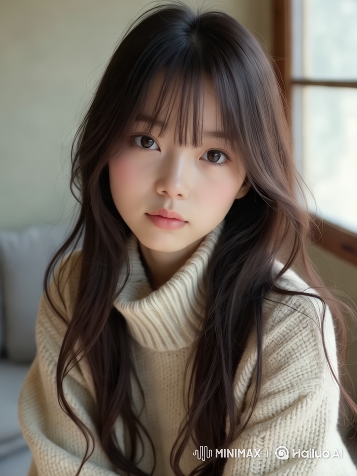 Adolescent Girl's Expressive Close-up in Cozy Setting