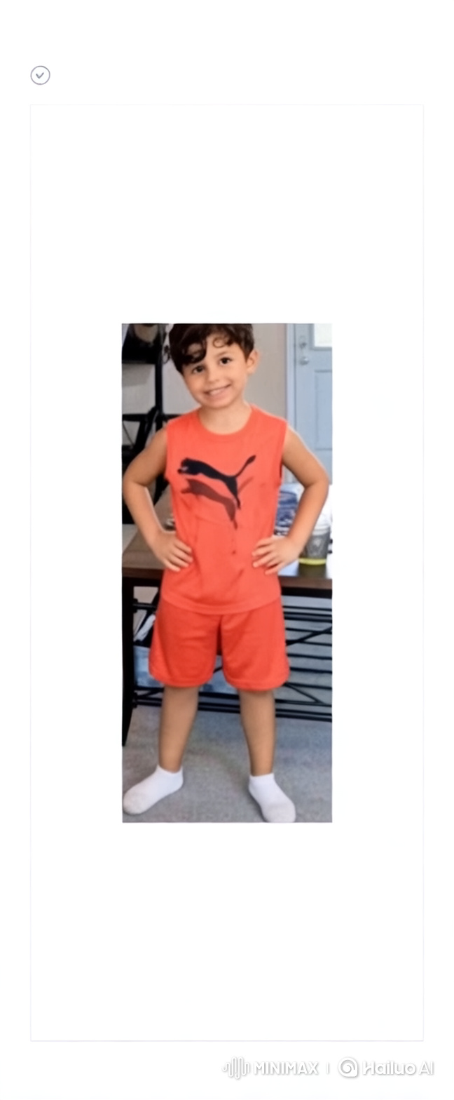 Charming Live2D Portrait of Confident Girl in Orange Puma Outfit