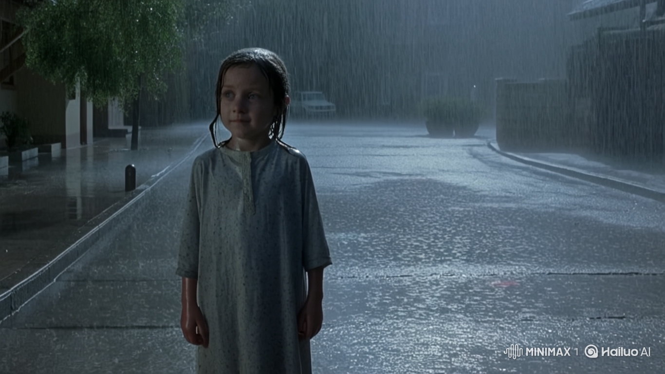Innocent Child Awaits Mother in Rain