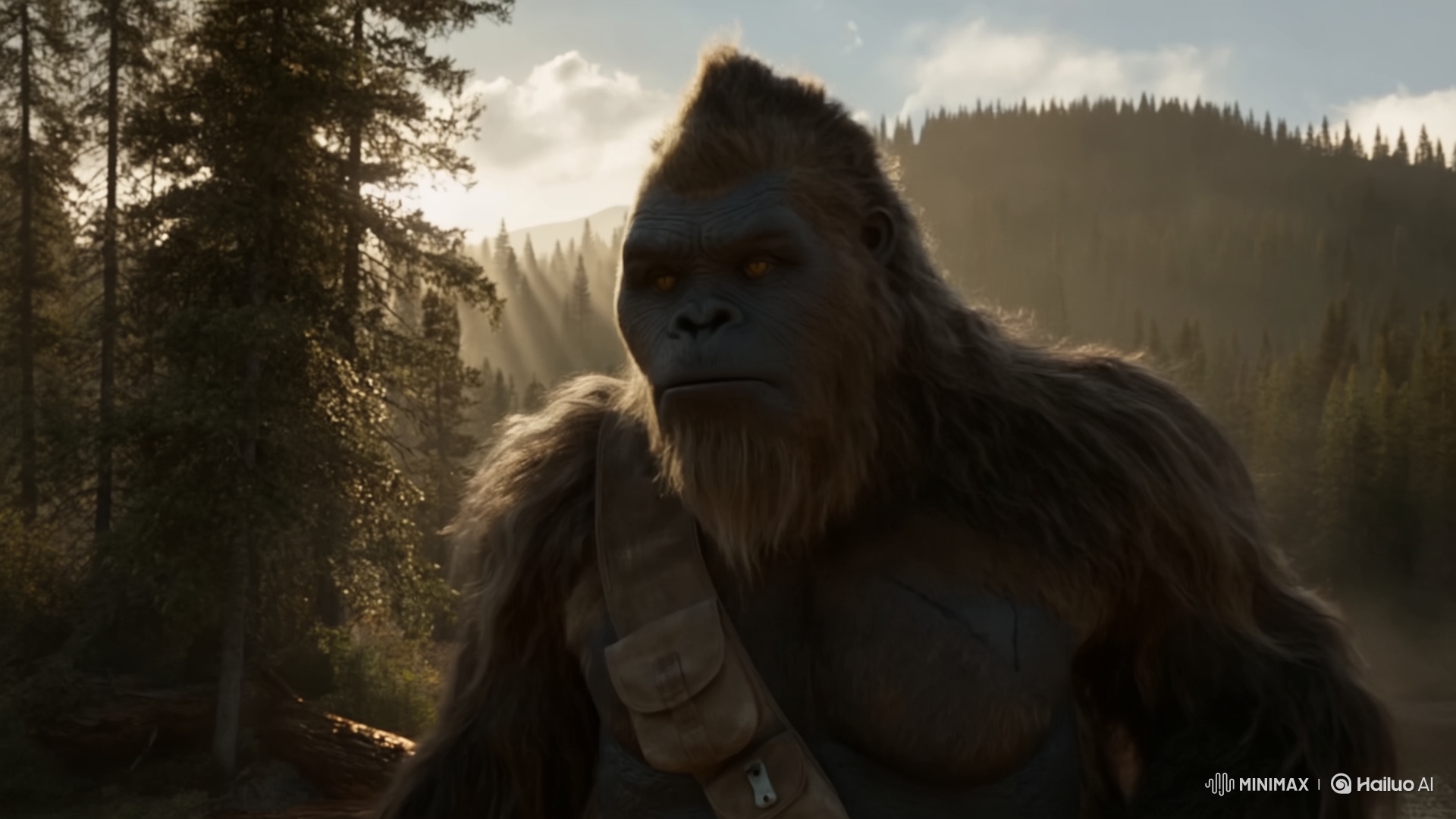 Bigfoot Vlogs His Morning Walk in Misty Forest