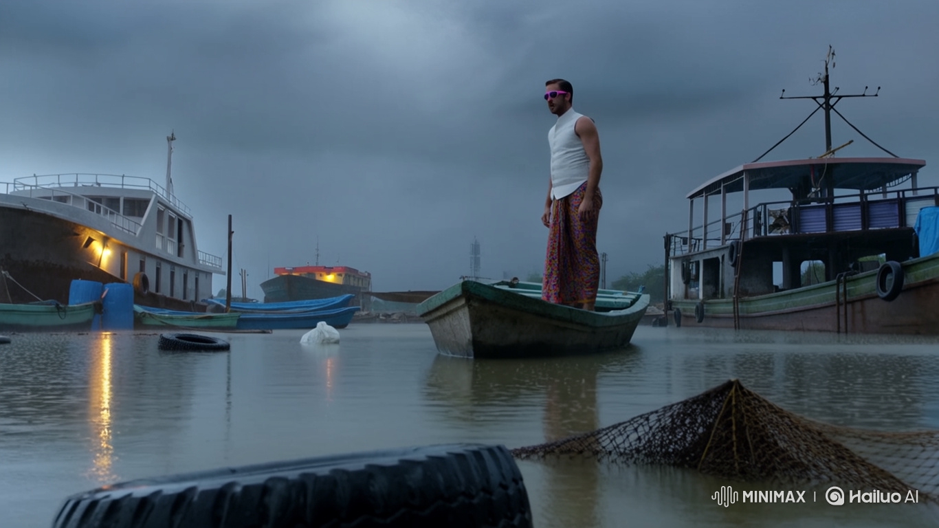 Ryan Gosling's Humorous Cannonball Dive in Koliwada Docks