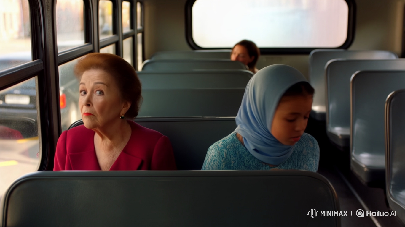 Elderly Woman Confronts Muslim Girl on Bus