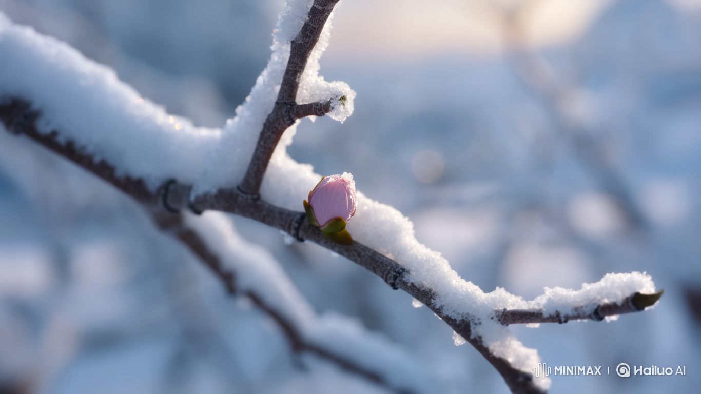 Winter's Bloom: Cherry Blossom's Thawing Radiance