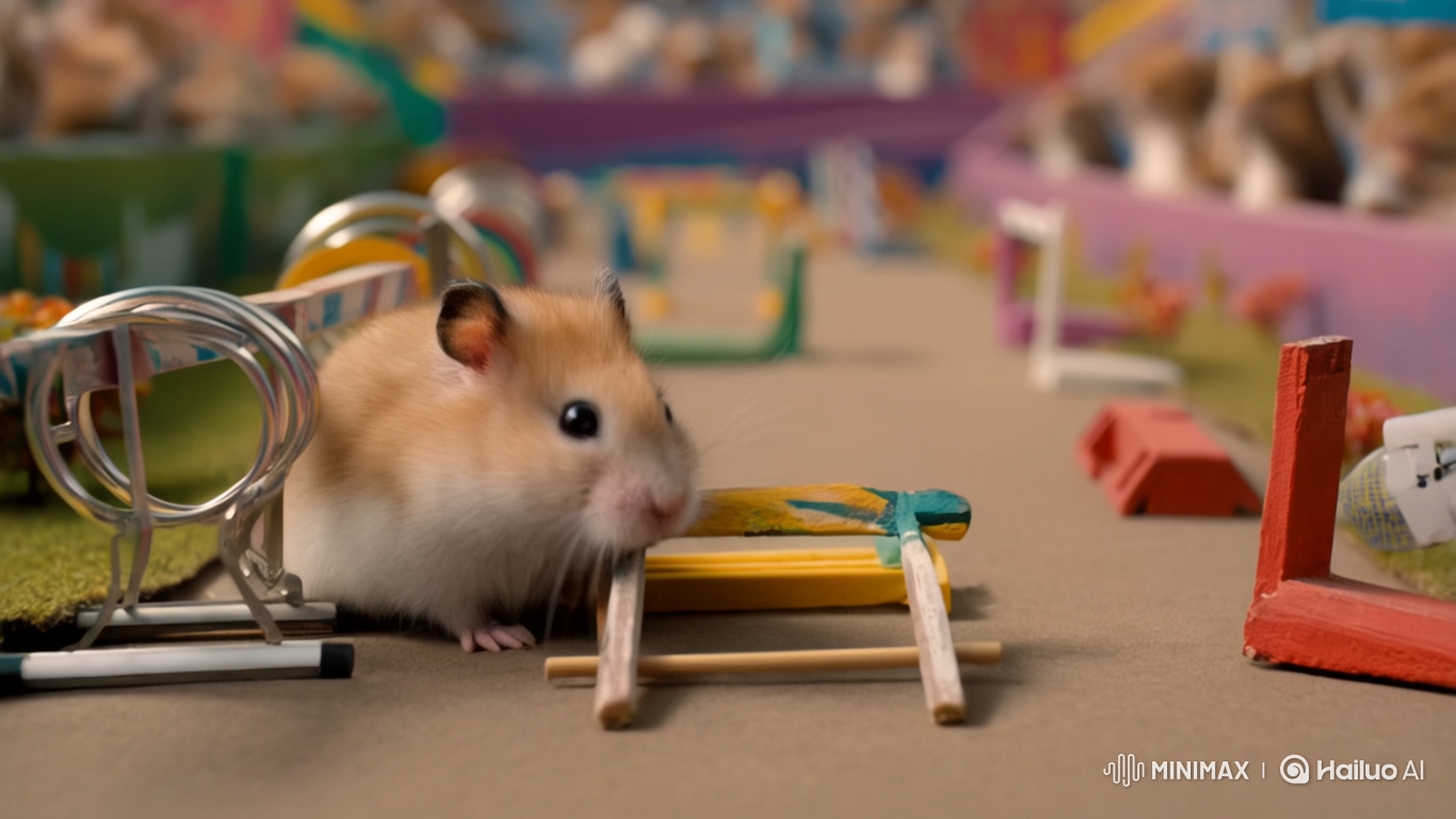 Hamster's Thrilling Miniature Olympic Hurdle Race