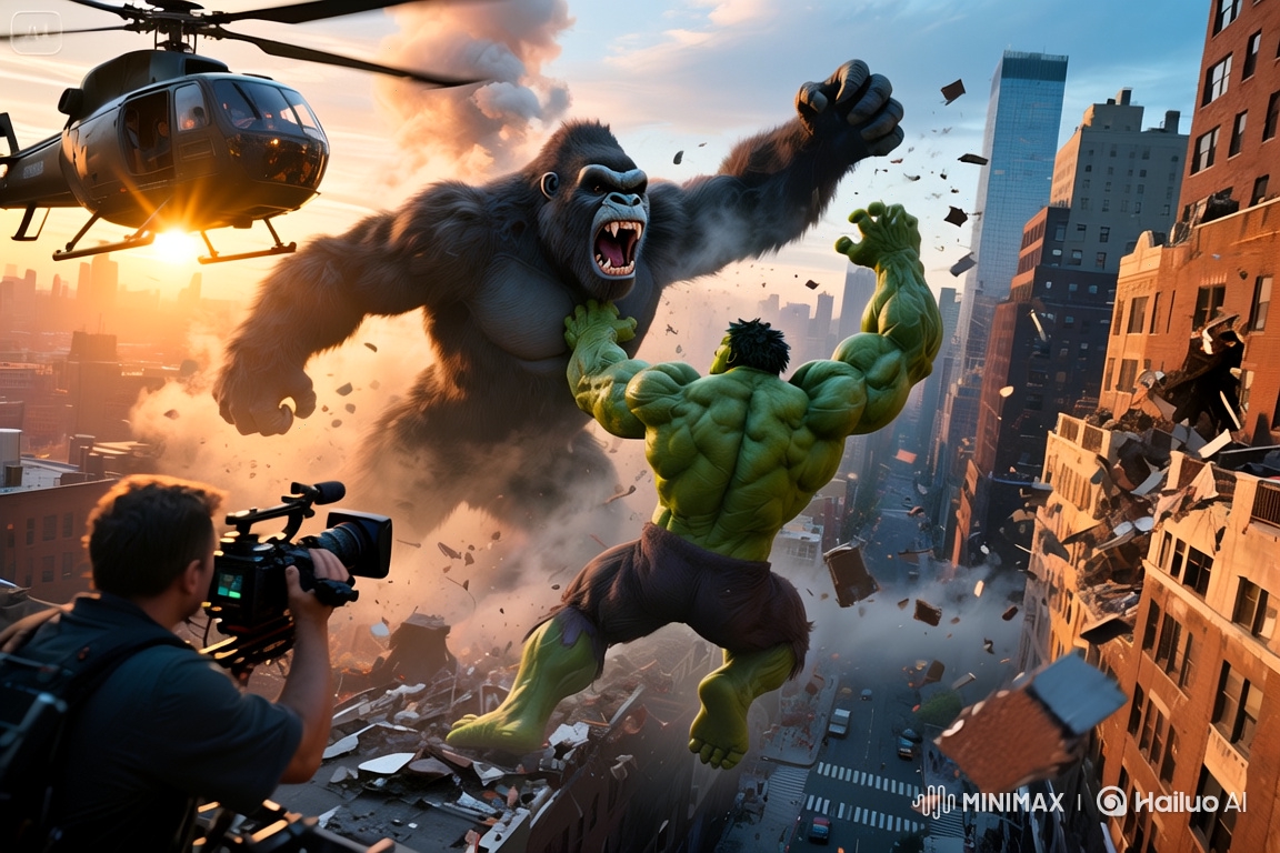 King Kong vs. Hulk: Epic Battle in New York City