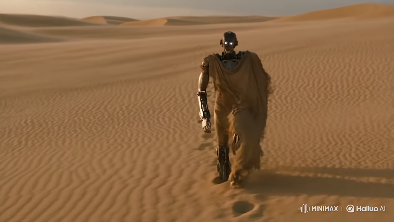 Desert Journey of a Weathered Robot