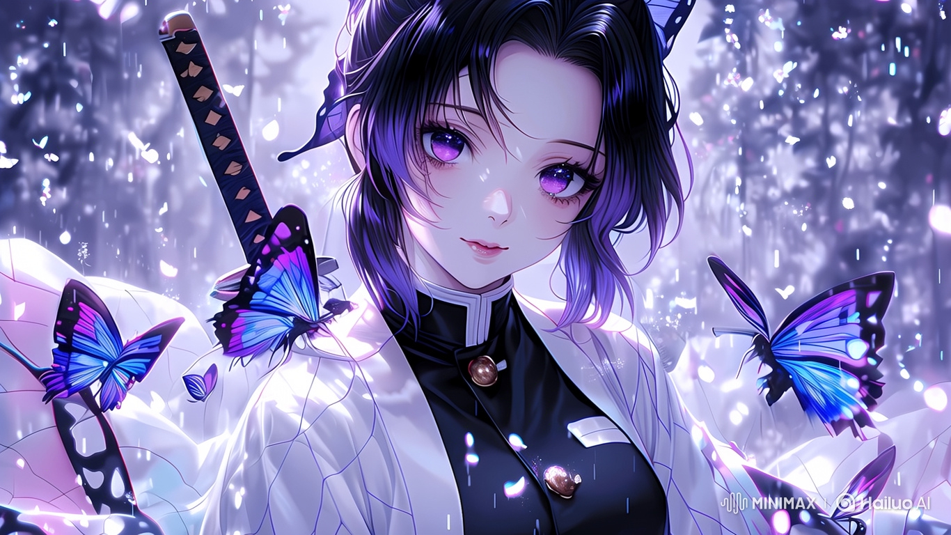 Mystical Forest Portrait of a Sword-Wielding Woman
