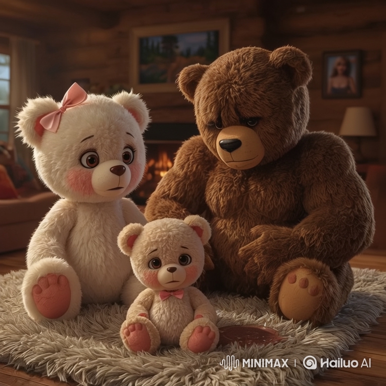 Family of Teddy Bears Cares for Sick Baby Bear