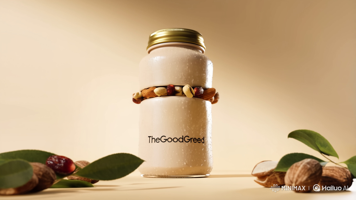 The Good Greed Dry Fruit Milkshake Hyper-Realistic Explosion Ad