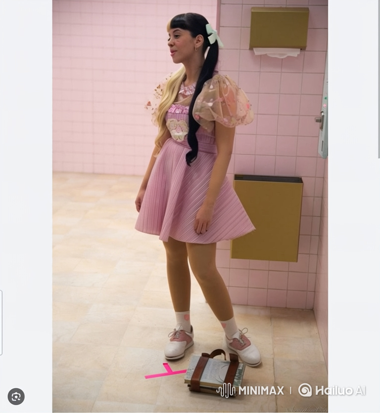 Young Woman in Pink Dress Gets Diaper Change by Caregiver